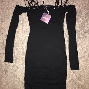 Black mini dress